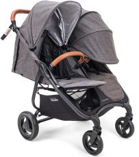 Прогулянкова коляска для двійні Valco Baby Snap Duo Trend Charcoal, з народження до 40 кг, тканина Tailormade